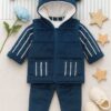 Velour Baby Winter Outfit with Hoodie